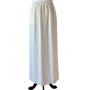 Cream Crepe Maxi Skirt Large